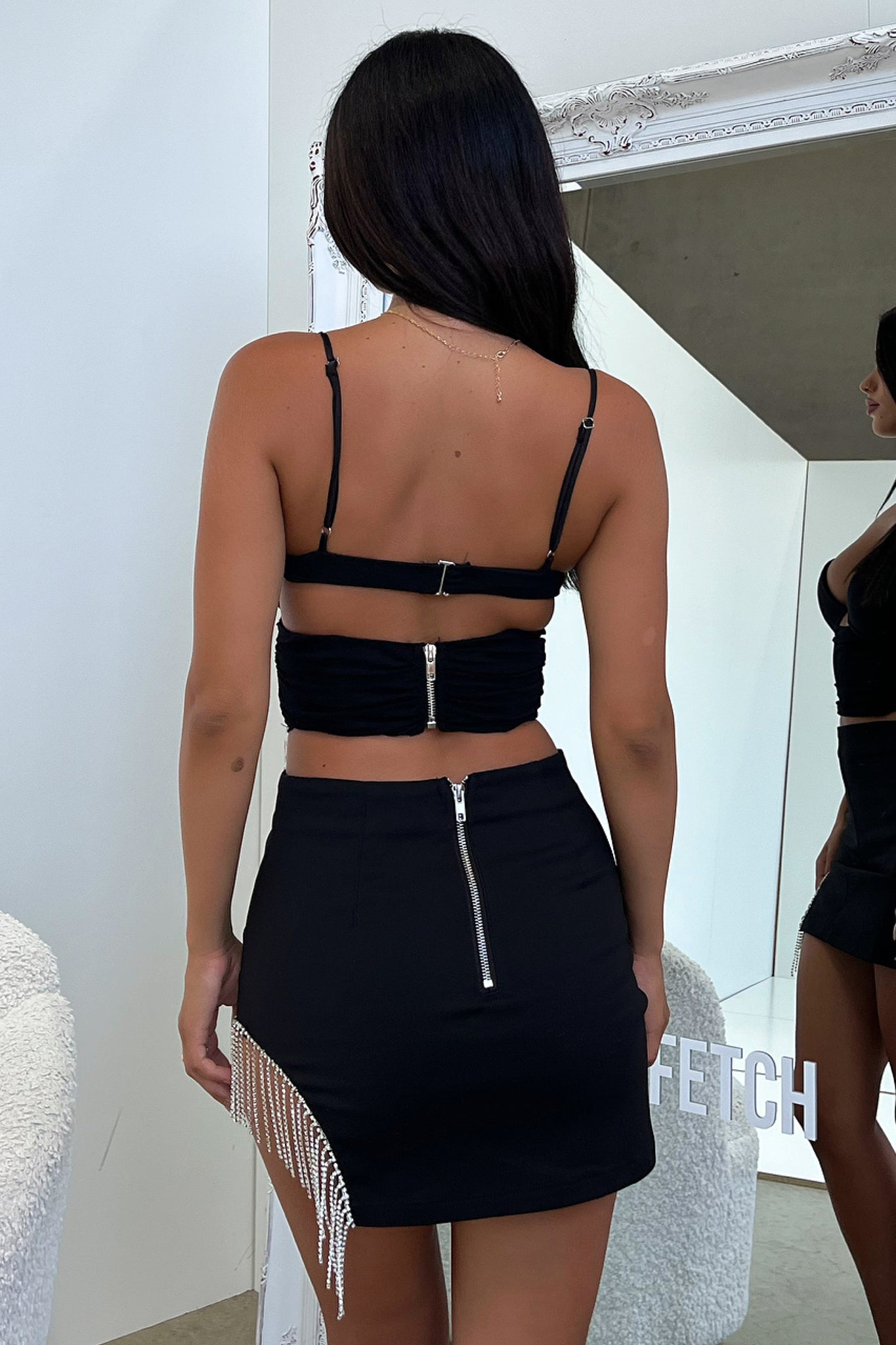 Imari Mini Skirt for Women - Sexy Black Stretchy High Waist Short Skirt | Perfect for Night Out, Party, Club, Date Night & Summer Outfits