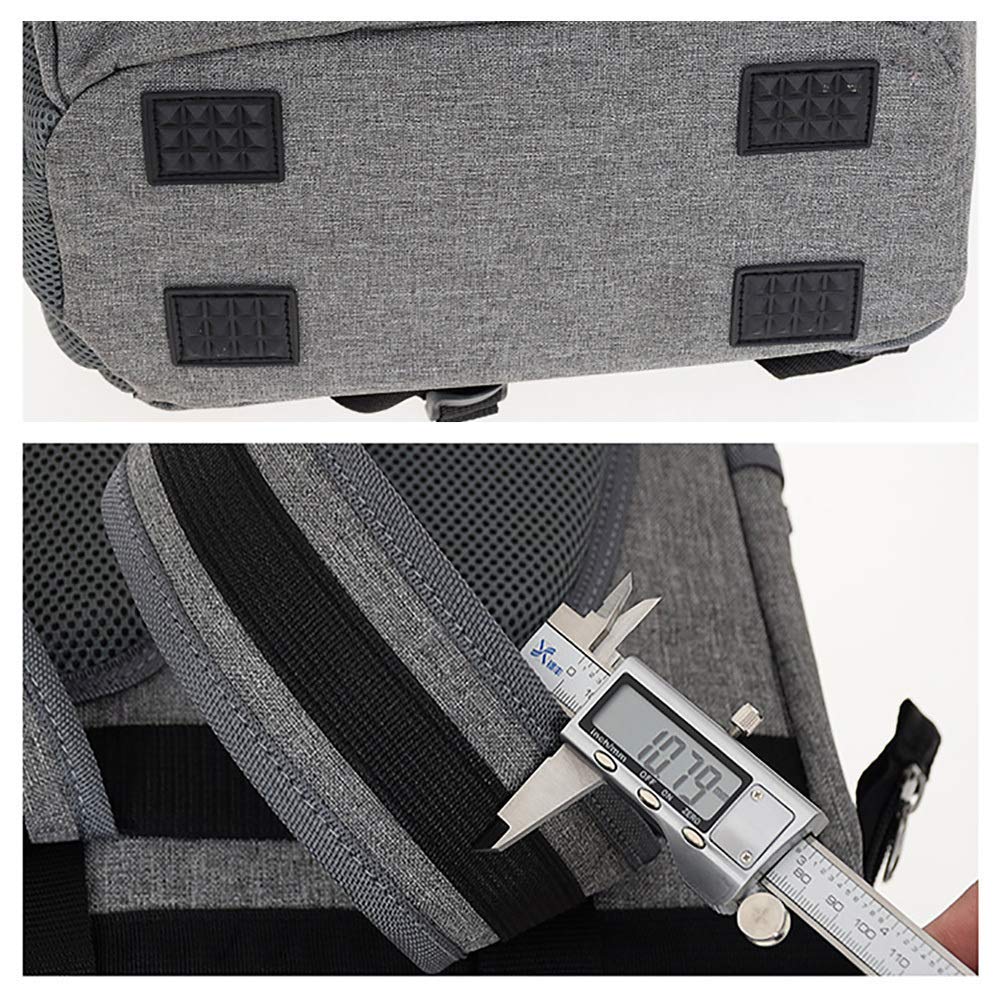 Professional Electrician Tool Backpack with Multiple Pockets - Heavy Duty Grey Work Backpack for Electricians, Contractors & DIY - Ideal for Job Sites, Construction & Home Repairs