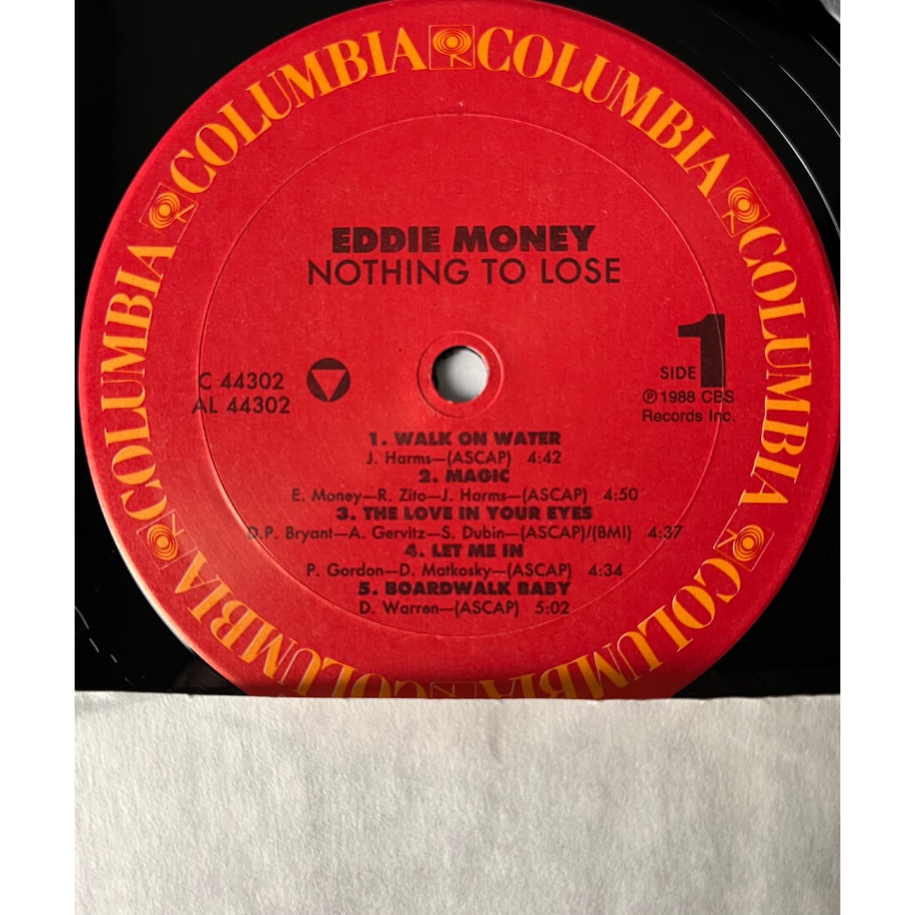 Eddie Money 'Nothing To Lose' LP Vinyl Record - Hand Signed by Eddie Money with BAS Certificate of Authenticity - Perfect for Music Collectors & Rock Memorabilia Fans