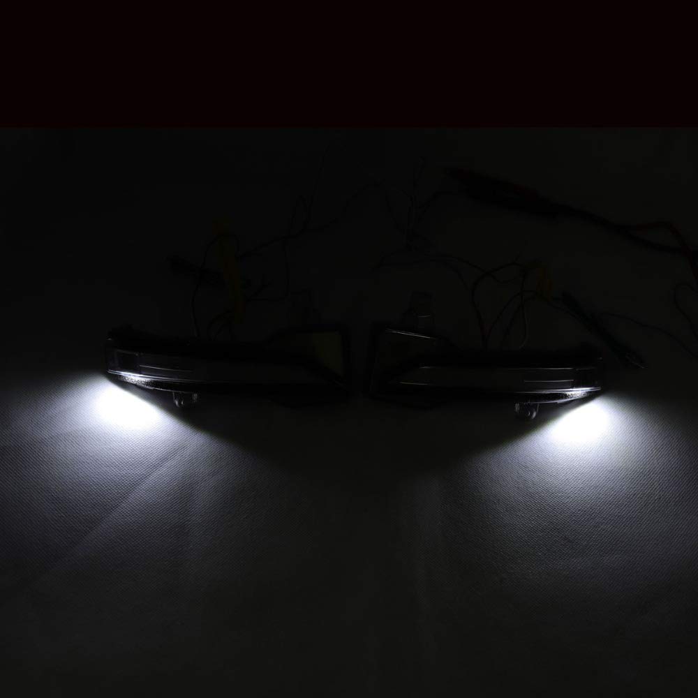Subaru Forester Ascent 2019+ & Impreza Legacy Outback XV 2018+ LED Rear View Mirror Lights - White DRL, Yellow Turn Signals, Ground Lighting for Enhanced Visibility & Safety | Perfect for Night Driving, Off-Road Adventures & Urban Commuting
