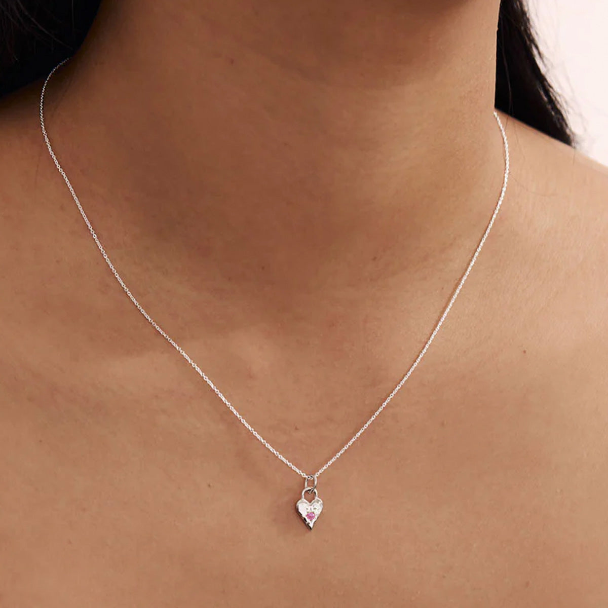 Pink Tourmaline Heart Necklace for Women - Romantic Jewelry Gift for Valentine's Day, Anniversary & Special Occasions