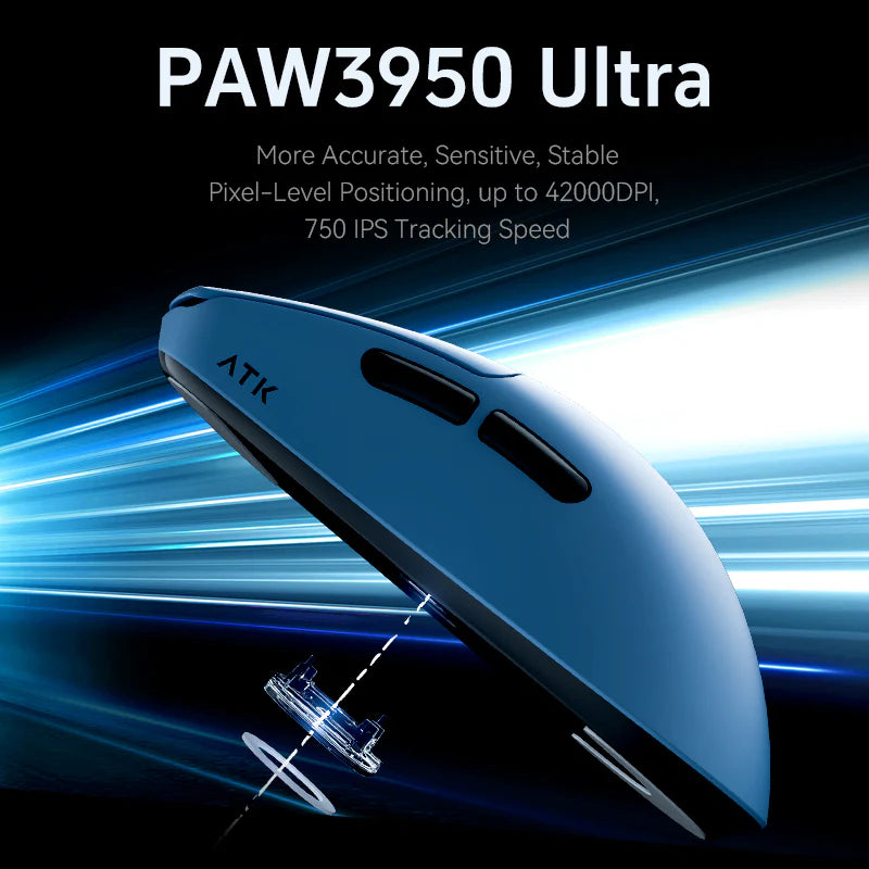 ATK Blazing Sky F1 Extreme Wireless Gaming Mouse - LEVIATAN Edition with 8K Dongle | Ultra-Light Ergonomic Design for PC, Mac, Laptop | Perfect for FPS, MOBA & Esports Gaming