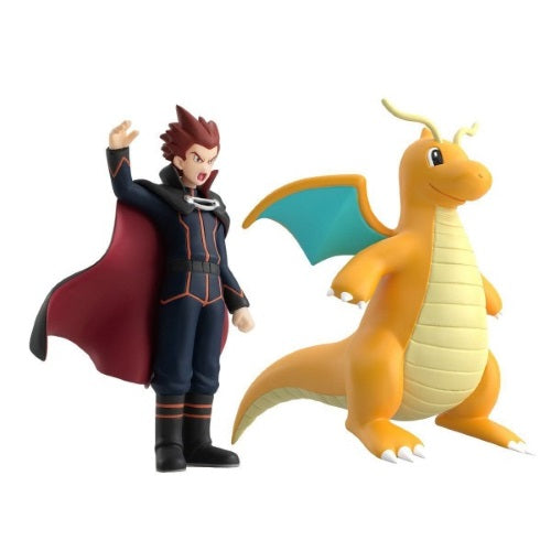 Premium Bandai Pokemon Scale World Lance & Dragonite Figure Set - Collectible Action Figure for Display, Gifts, and Pokemon Battles
