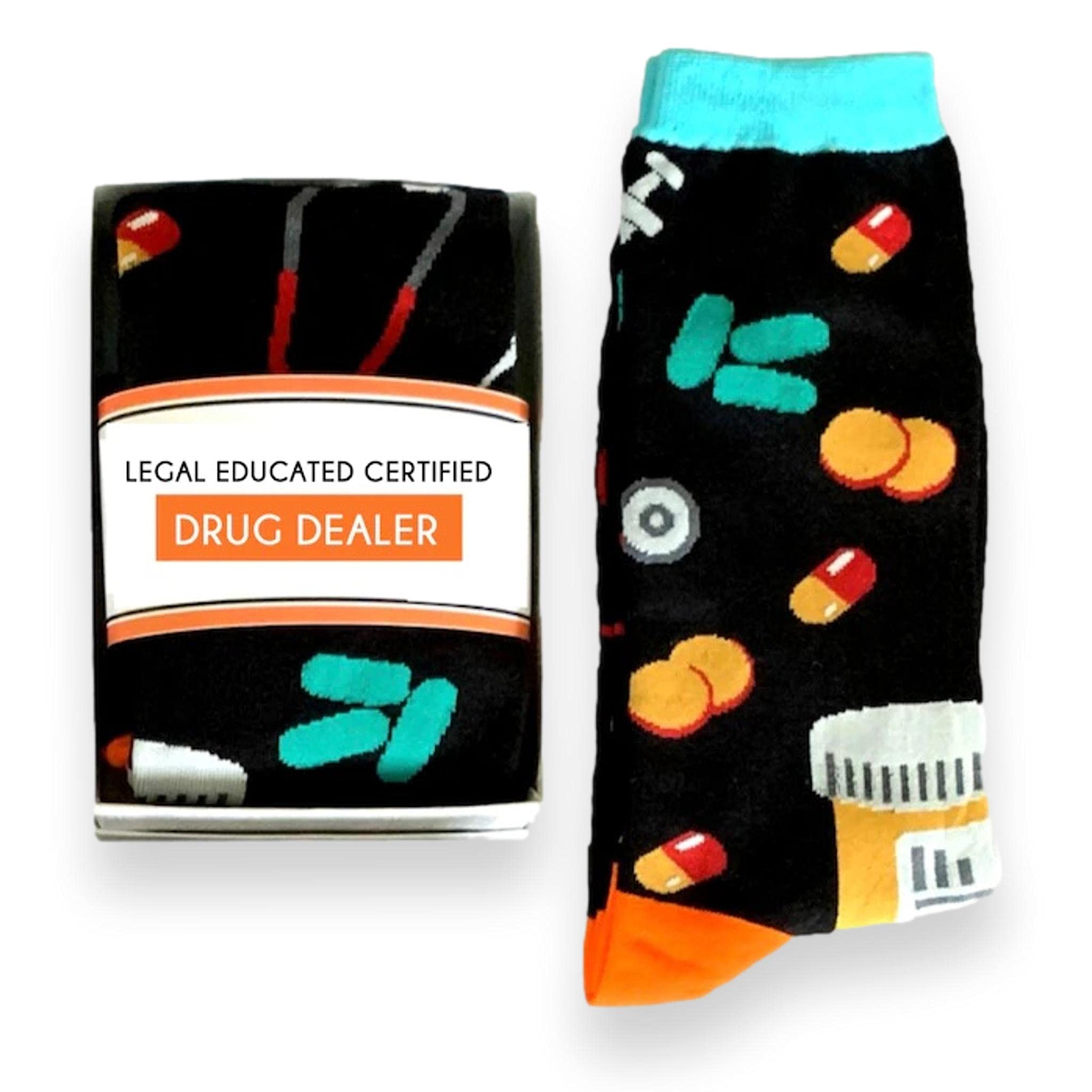 Funny Pharmacy Crew Socks Gift Set - Perfect for Pharmacists, Graduates & Medical Professionals | Novelty Socks for Men & Women | Great Pharmaceutical Rep Gift for Work, School & Healthcare Events