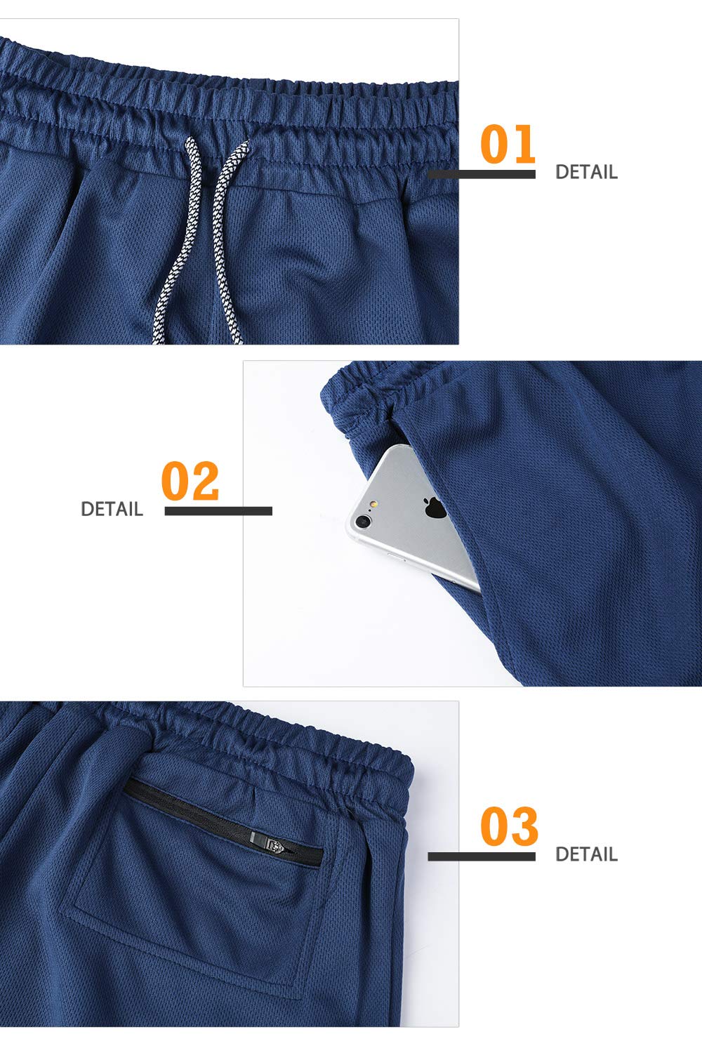 Surenow Men's Running Shorts - 2-in-1 Workout Shorts with Liner for Gym, Yoga & Outdoor Sports | 7-Inch Breathable Athletic Shorts for Running, Training & Active Lifestyle