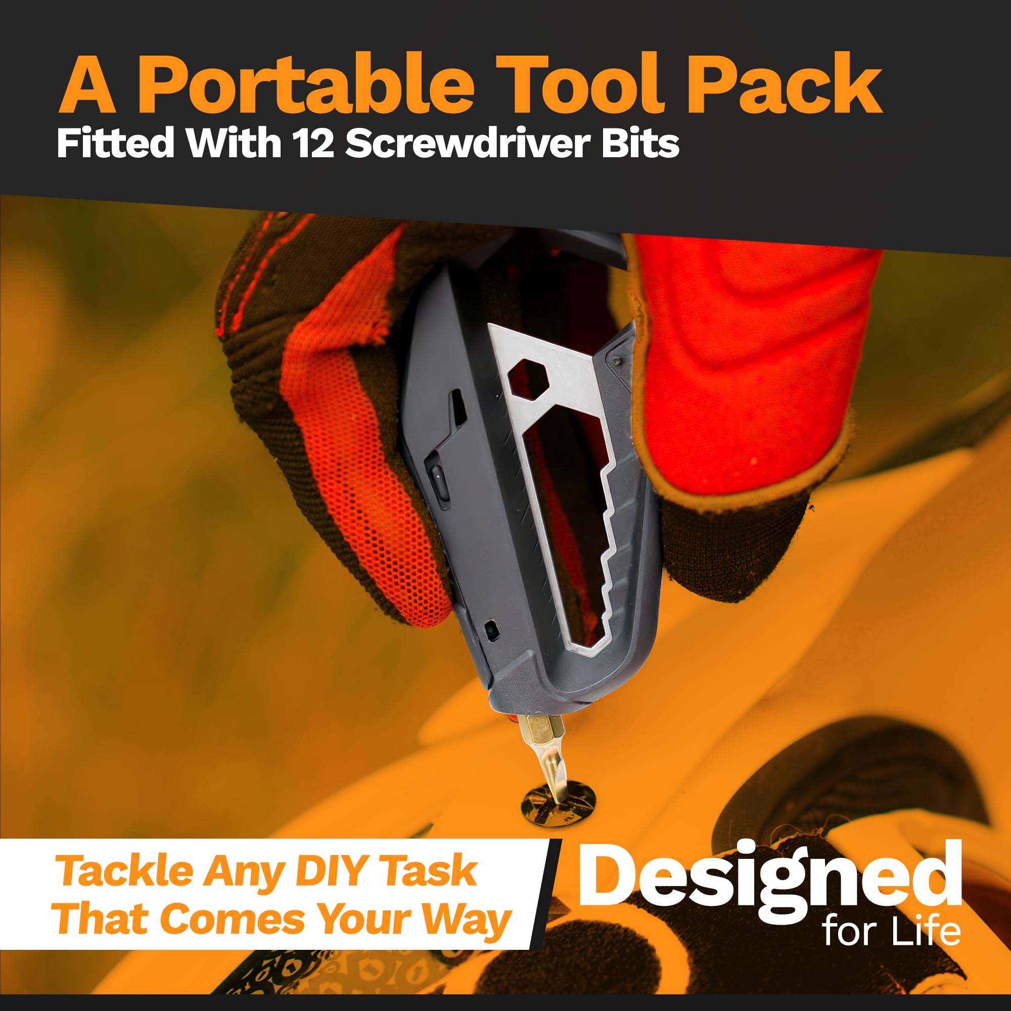 Premium EDC Screwdriver Bit Set - 12-Piece Magnetic Multitool with 1/4