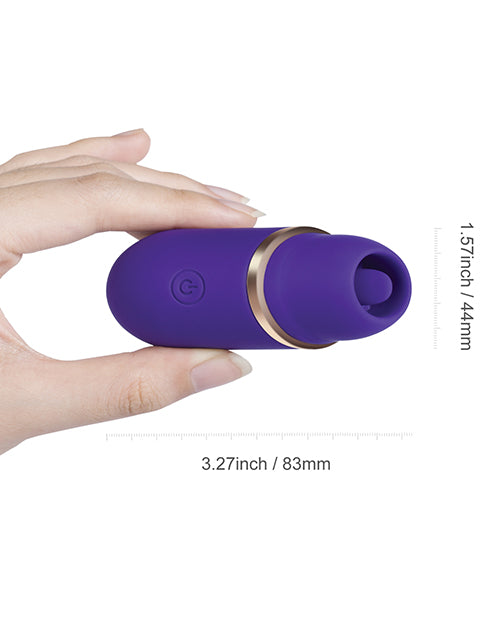 Abby Mini Clit Licking Vibrator Tongue Sex Toy - Purple | Powerful Clitoral Stimulation for Women | Perfect for Solo Play & Couples Foreplay