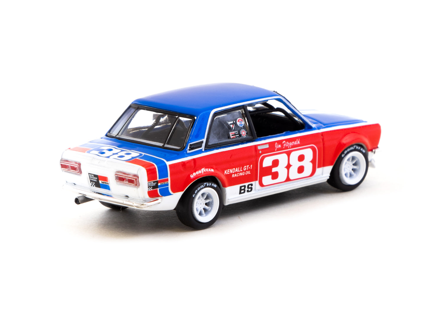 Tarmac Works 1/64 Scale Datsun 510 SCCA National Championship 1973 #38 Diecast Model Car - Collectible Miniature for Racing Enthusiasts & Display Showcase