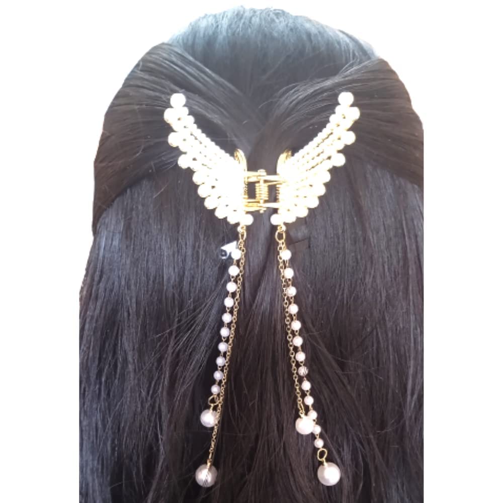VTMS Butterfly Hair Claw Clip - Metal Hair Clutch for Women, Korean Style Wedding Hair Accessories, Hair Clips & Pins for Updos, Ponytails & Everyday Styling