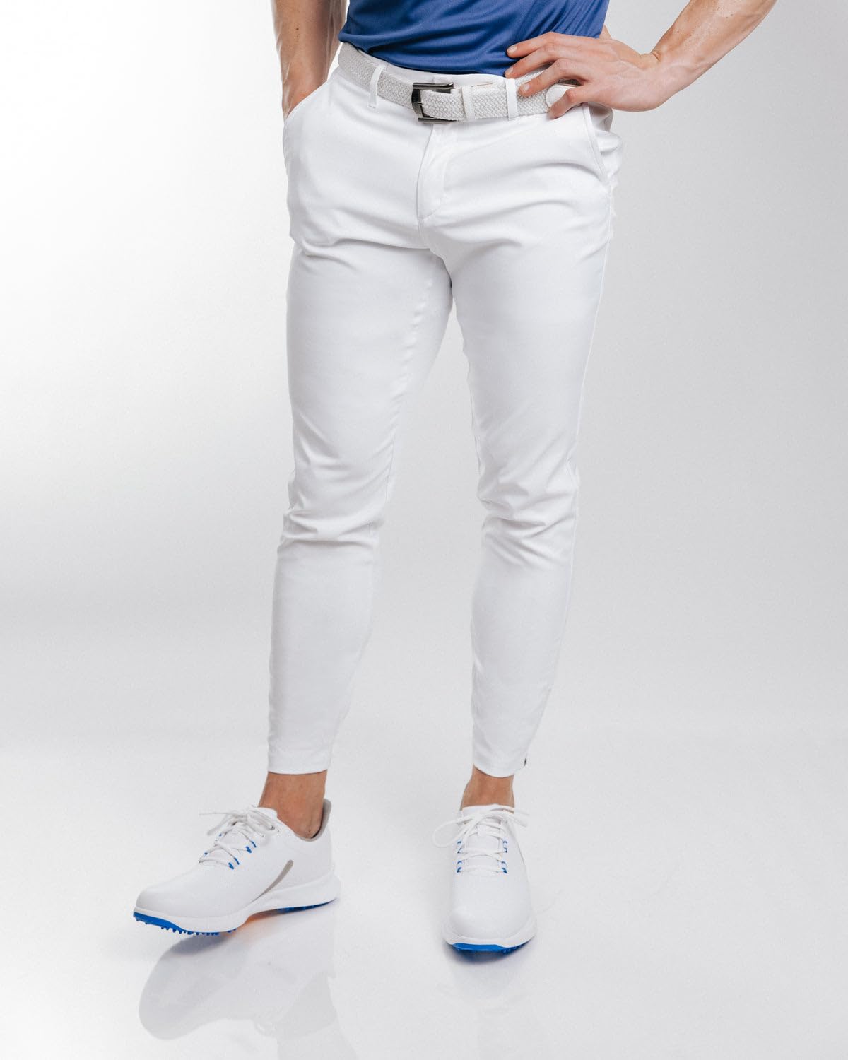 **Primo Golf Jogger Pants for Men - Lightweight 4-Way Stretch Golf Trousers with 4 Pockets, Inner Gel Waistband & Elastic Zipper Ankles - Perfect for Golfing, Travel & Casual Wear**