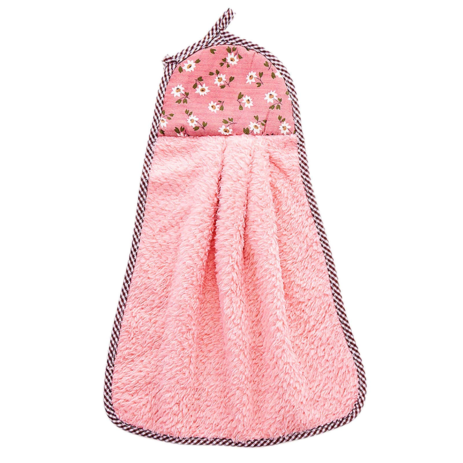 Non-Slip Coral Velvet Dish Towels - Absorbent Kitchen Cleaning Cloths for Drying Dishes, Wiping Countertops & Hand Washing - Hanging Oil-Resistant Dishcloths for Nonstick Pans (Set of 3)