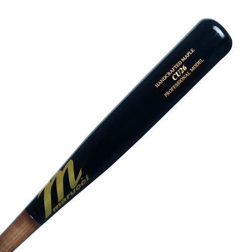 Marucci CU26 Pro Model Wood Baseball Bat - MVE4CU26 FL/BK | Premium Maple Wood Bat for Baseball Players | Perfect for Training, Games & Home Run Hitting Practice
