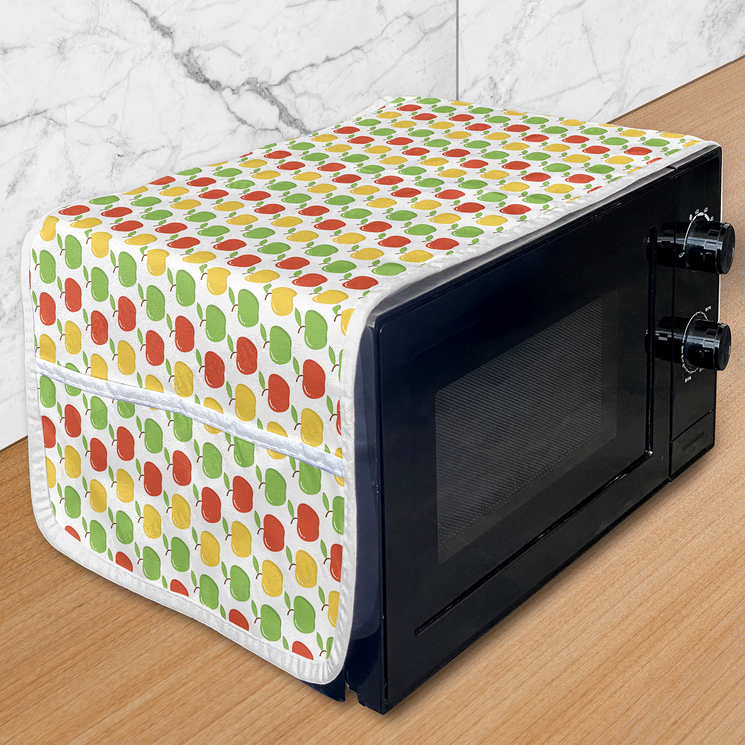 Ambesonne Microwave Oven Cover - Waterproof Kitchen Organizer with Pockets, 36