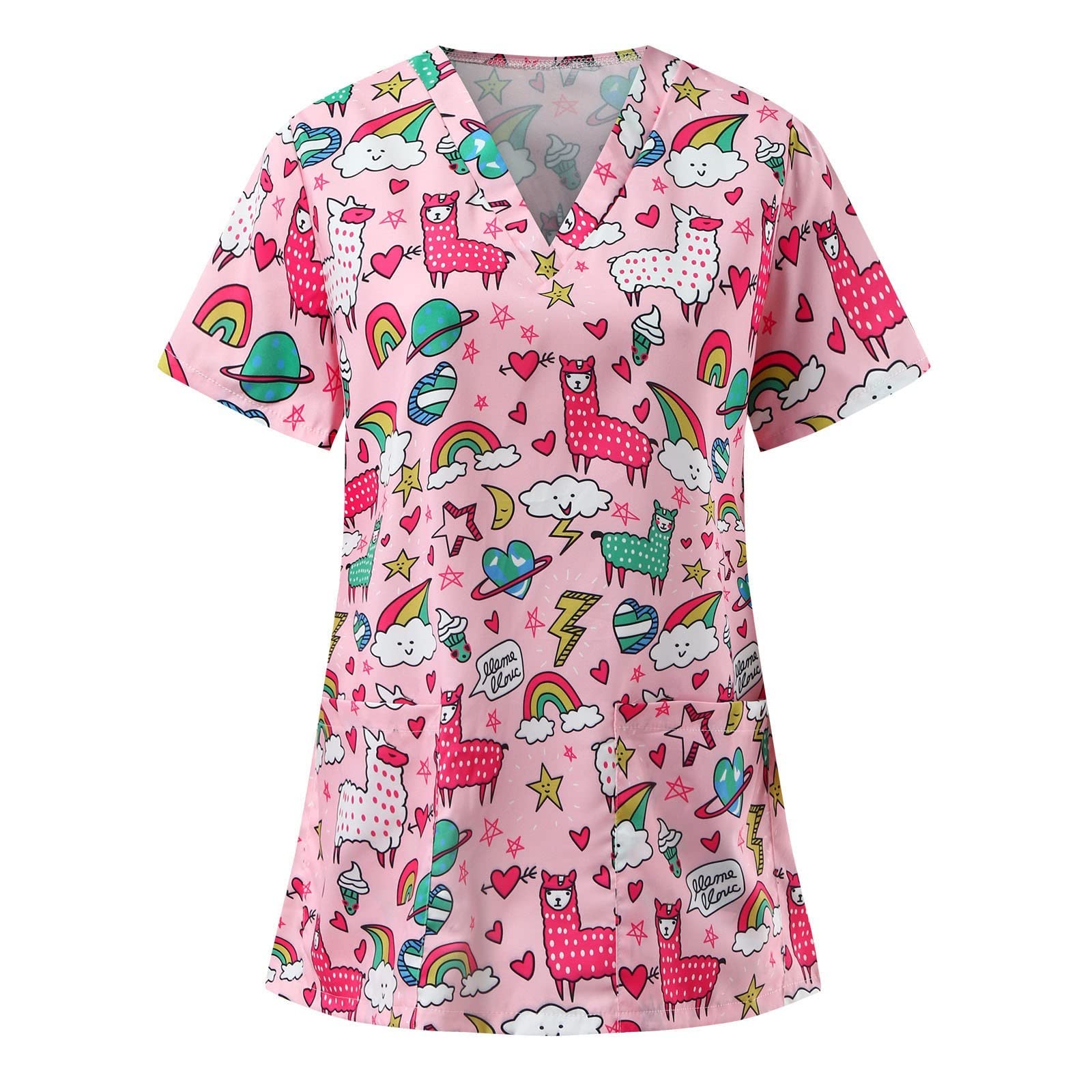 **Plus Size Women's Scrubs - Classic Comfortable Loose Fit Scrub Tops for Nurses & Healthcare Professionals | Workwear & Medical Uniforms**