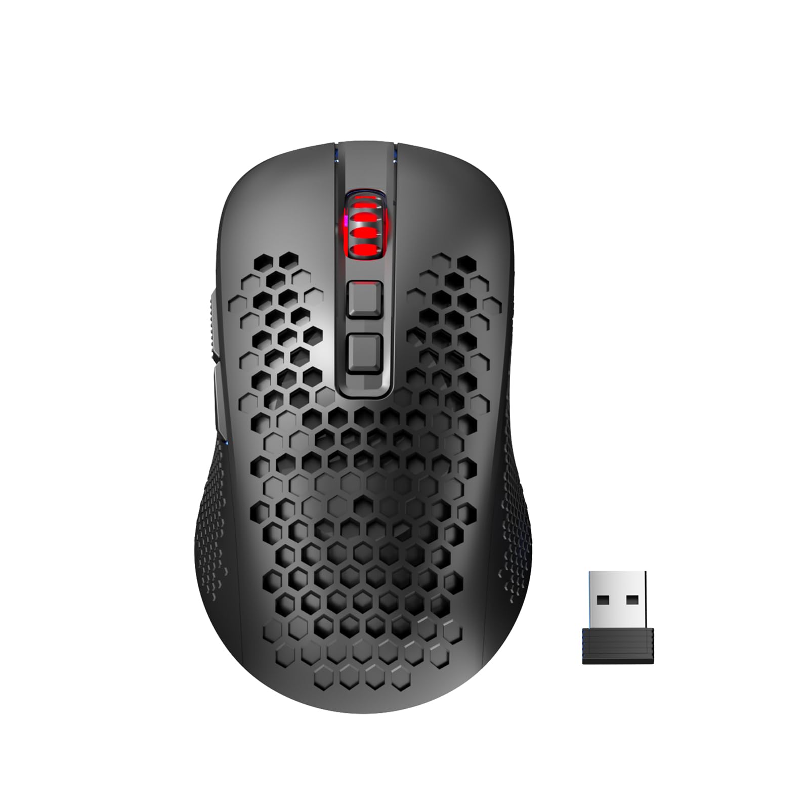 Redragon M694 Wireless Gaming Mouse - Honeycomb Shell, 7200DPI, Tri-Mode, Ultralight, RGB, 7 Programmable Buttons, Long Battery Life for PC & Mac - Perfect for FPS, MOBA & Esports Gaming