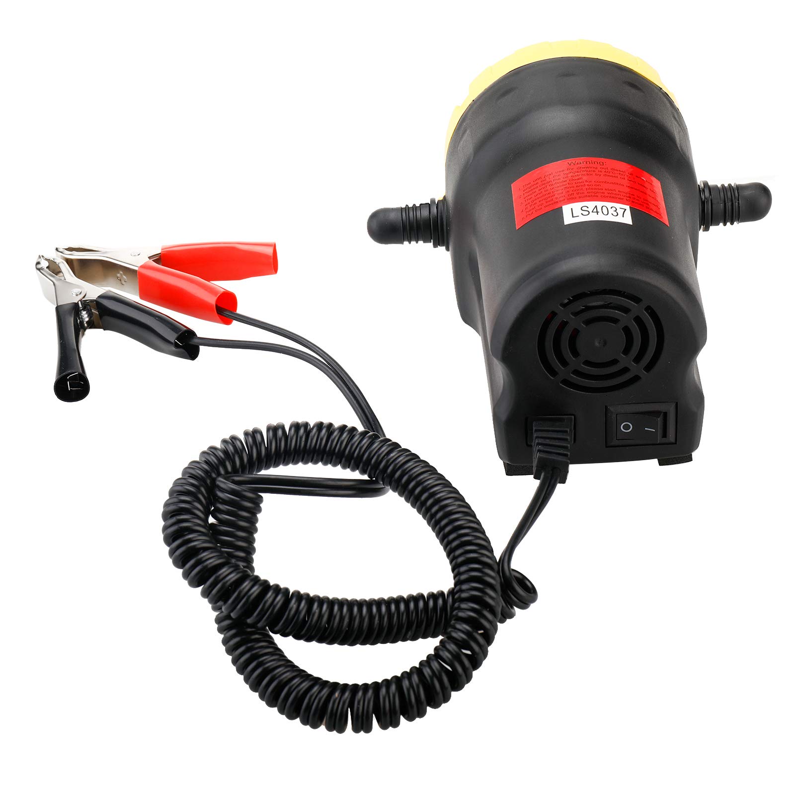 NovelBee 12V 60W Diesel Oil Extractor Pump - Heavy Duty Scavenge Suction Transfer Pump with Hose & Clamps for Engine Oil Change, Marine, RV & Automotive Maintenance