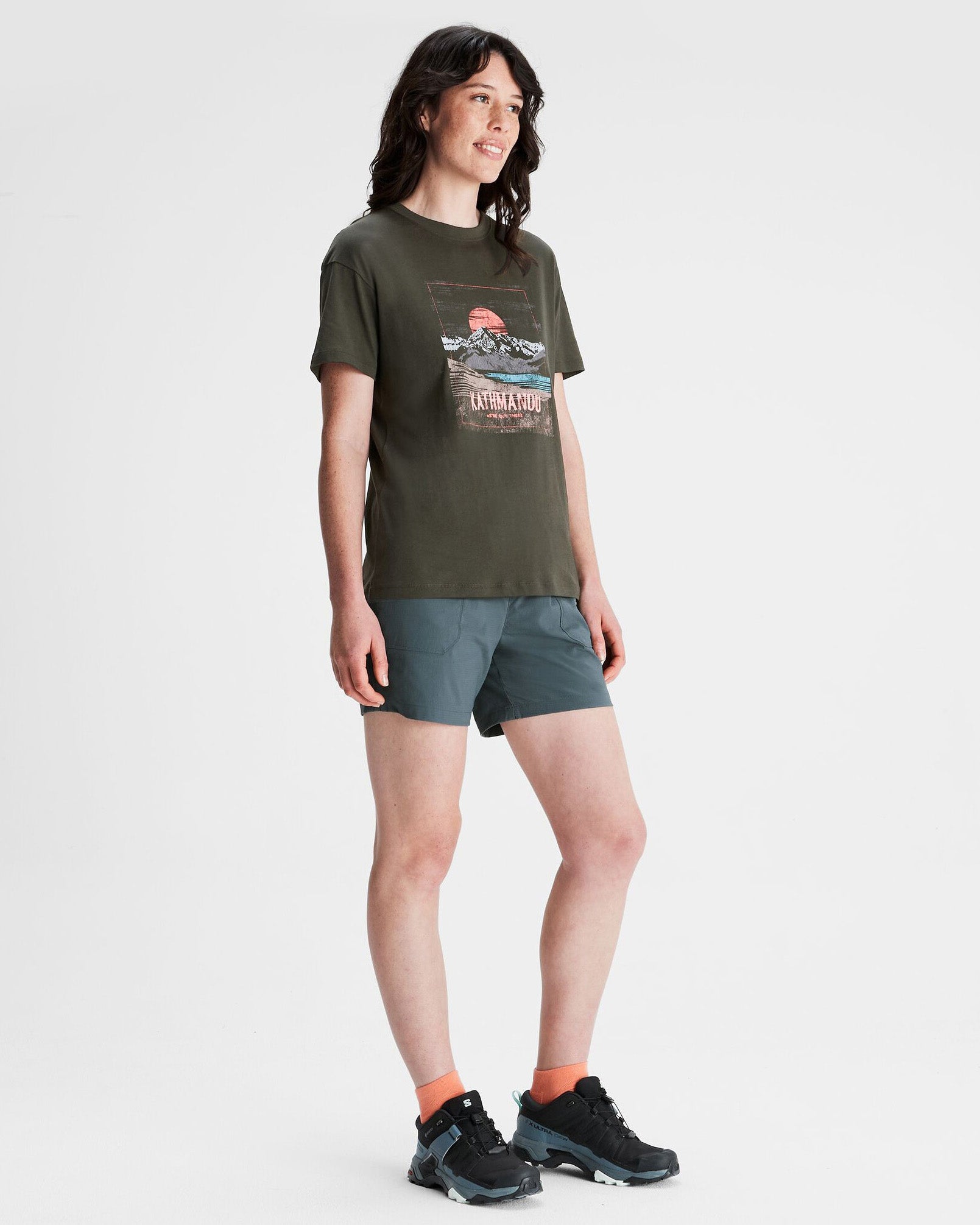 Organic Cotton Women's T-Shirt - Dark Moss | Soft & Breathable Eco-Friendly Tee for Casual Wear, Yoga & Outdoor Activities