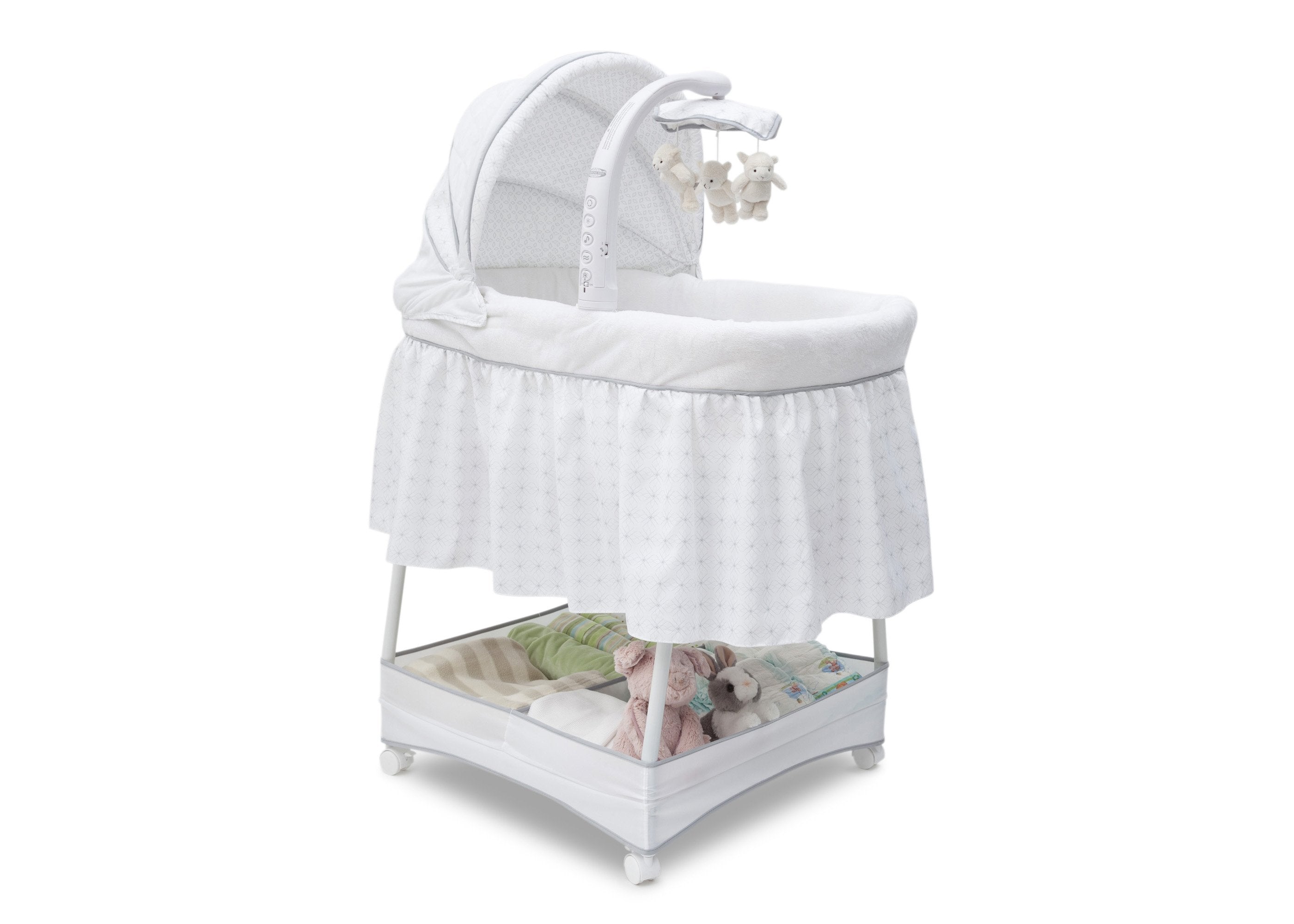 Slumber Time Elite Gliding Bassinet - Portable Baby Crib for Newborns & Infants - Smooth Rocking Motion for Better Sleep - Perfect for Nursery, Bedroom & Travel Use