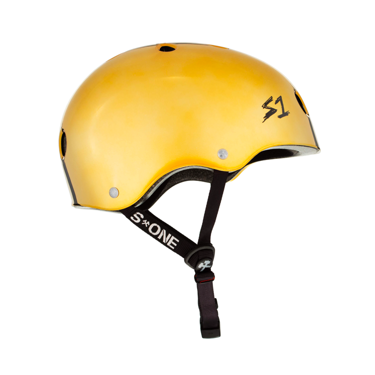 S1 Lifer Bike Helmet with Gold Mirror Visor - Lightweight & Durable Cycling Helmet for Adults - Perfect for Road Biking, Mountain Biking & Commuting