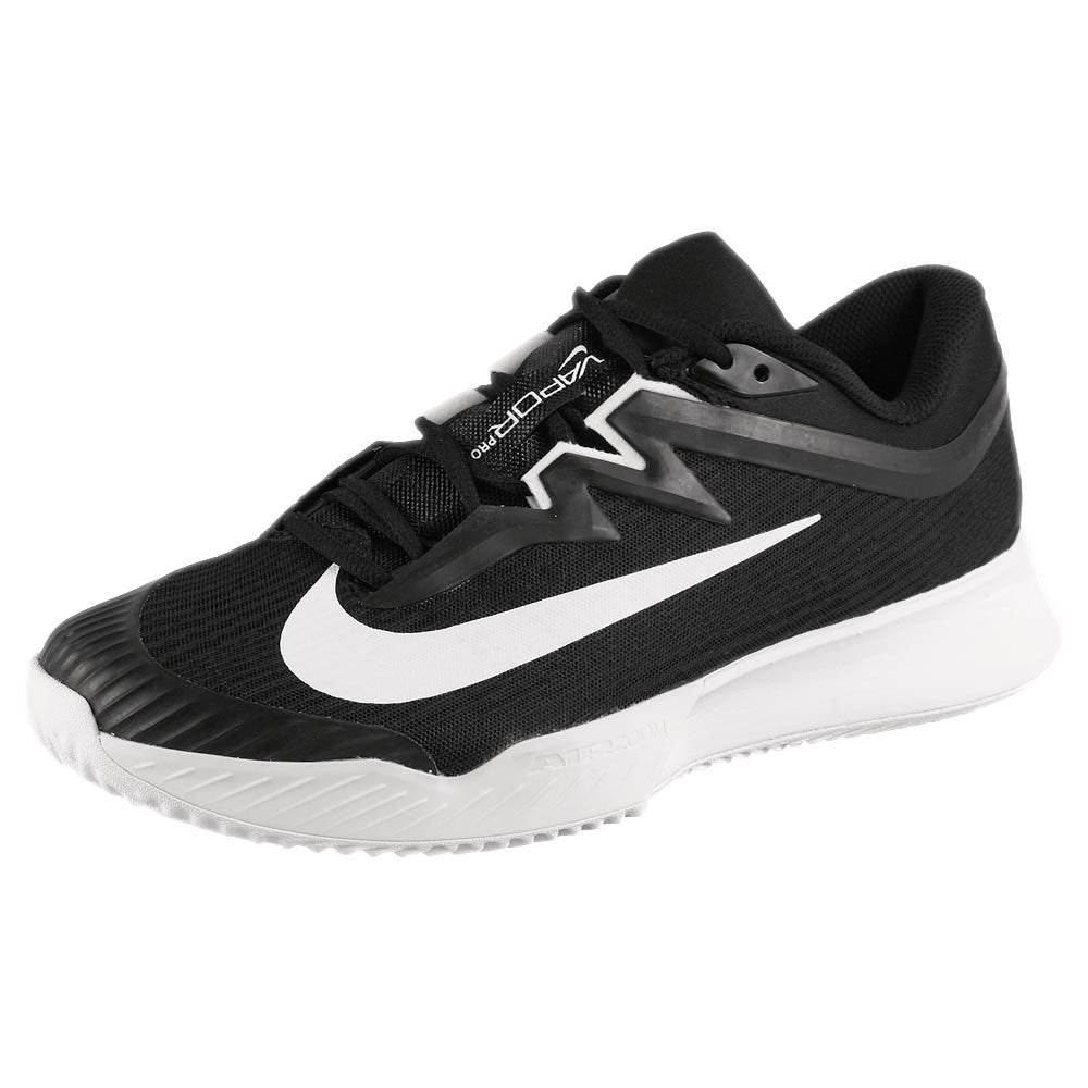 Nike Men's Air Zoom Vapor Pro 3 Clay Tennis Shoes - Black/White - Lightweight & Durable for Clay Court Play | Perfect for Competitive Matches & Training Sessions