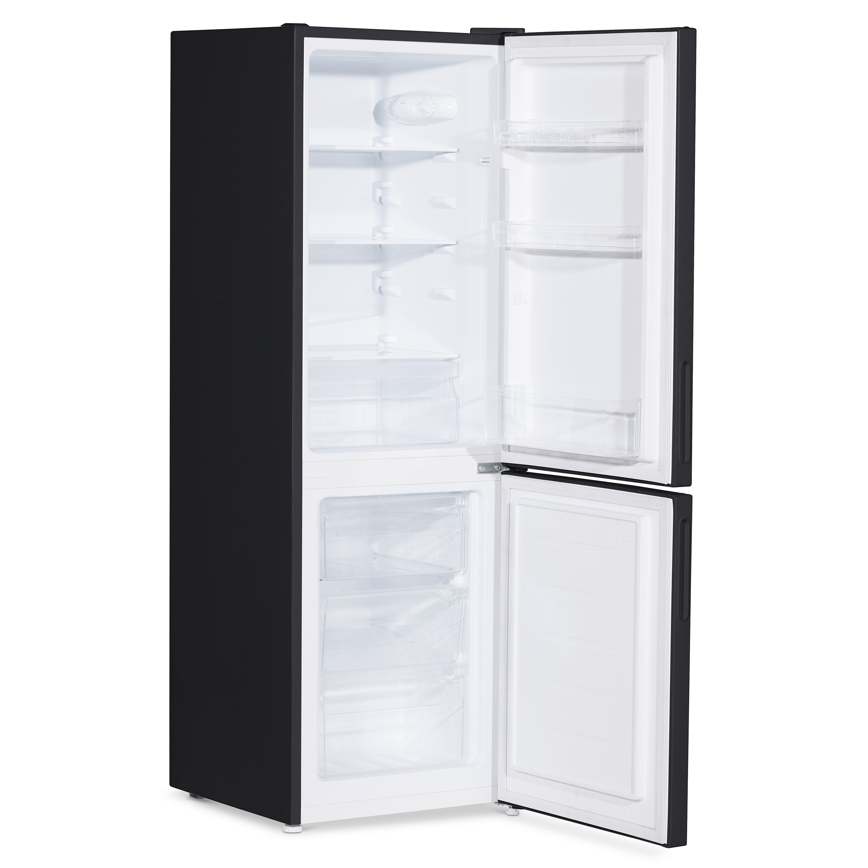 Baridi 47cm 70/30 Fridge Freezer - 157L Capacity, Low Frost Technology, 4 Star Energy Rating, Black (DH253) - Perfect for Small Apartments, Dorms & Office Break Rooms