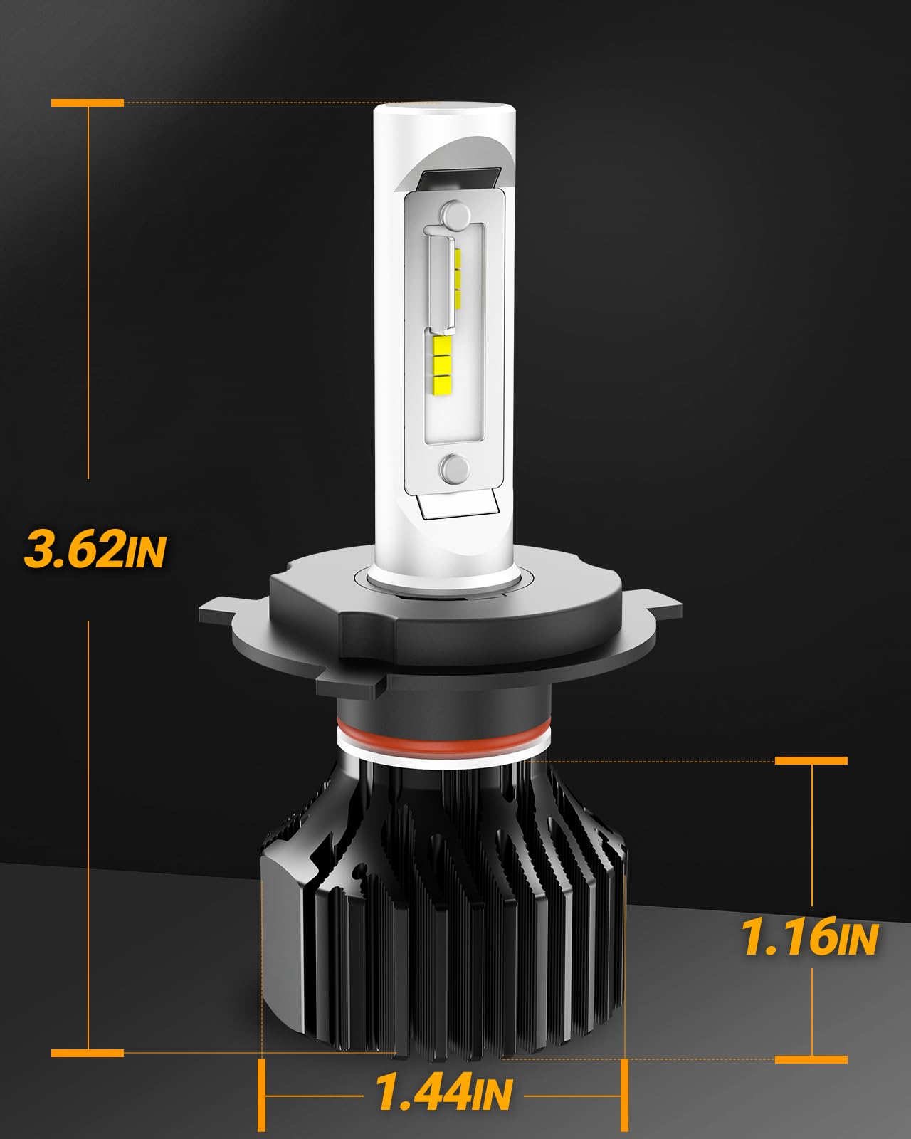 SEALIGHT M1H4/9003 LED Motorcycle Headlight Bulbs - Super Bright H4 Driving Light, Powersport 9003 Replacement Bulbs for Motorcycles & ATVs - Plug & Play Installation - Pack of 1 - Perfect for Night Riding & Foggy Conditions