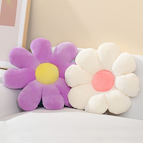 2pcs White+purple