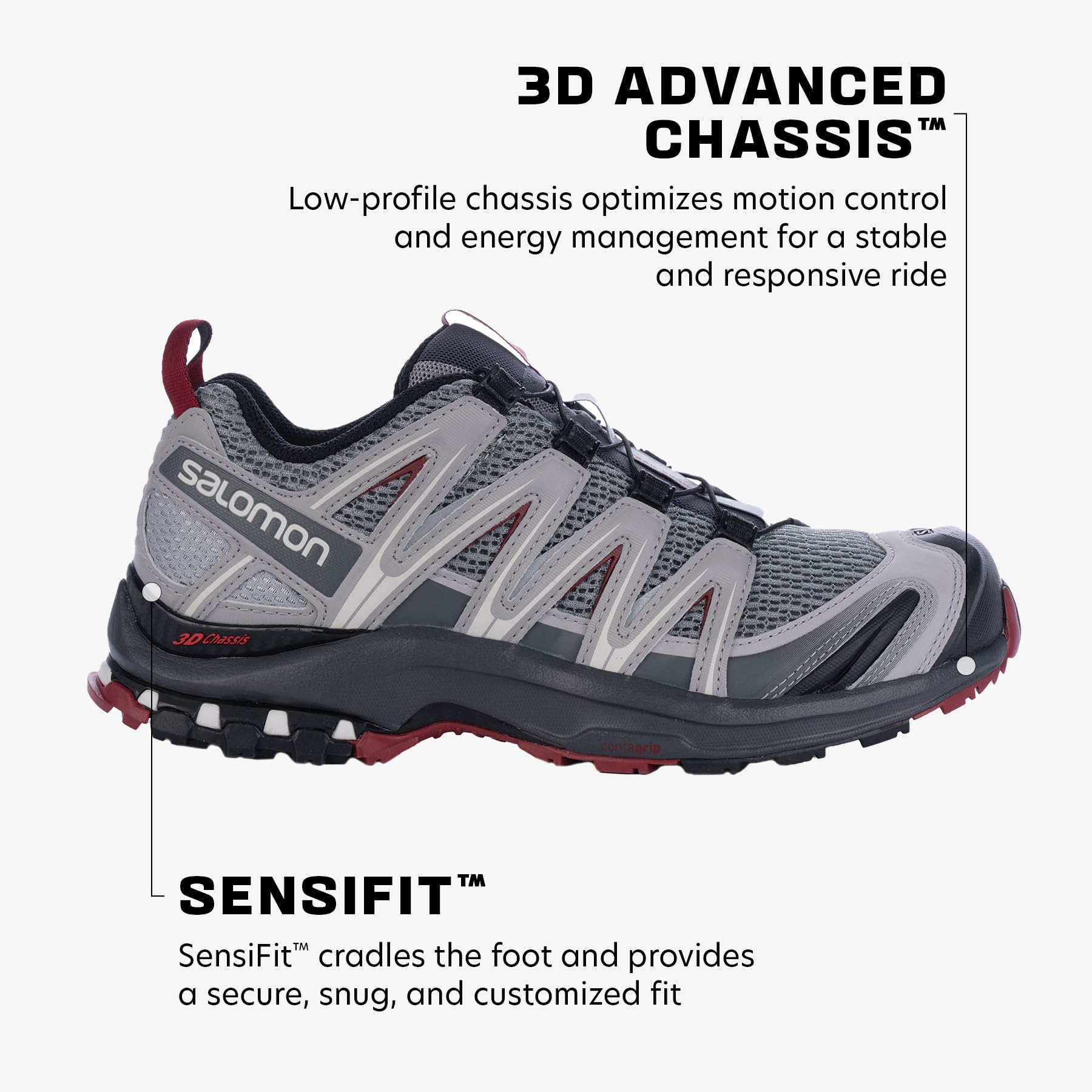 Salomon Men's XA PRO 3D Trail Running Shoes - Lightweight Hiking & Outdoor Adventure Footwear for Men - Perfect for Mountain Trails, Jogging & Backpacking
