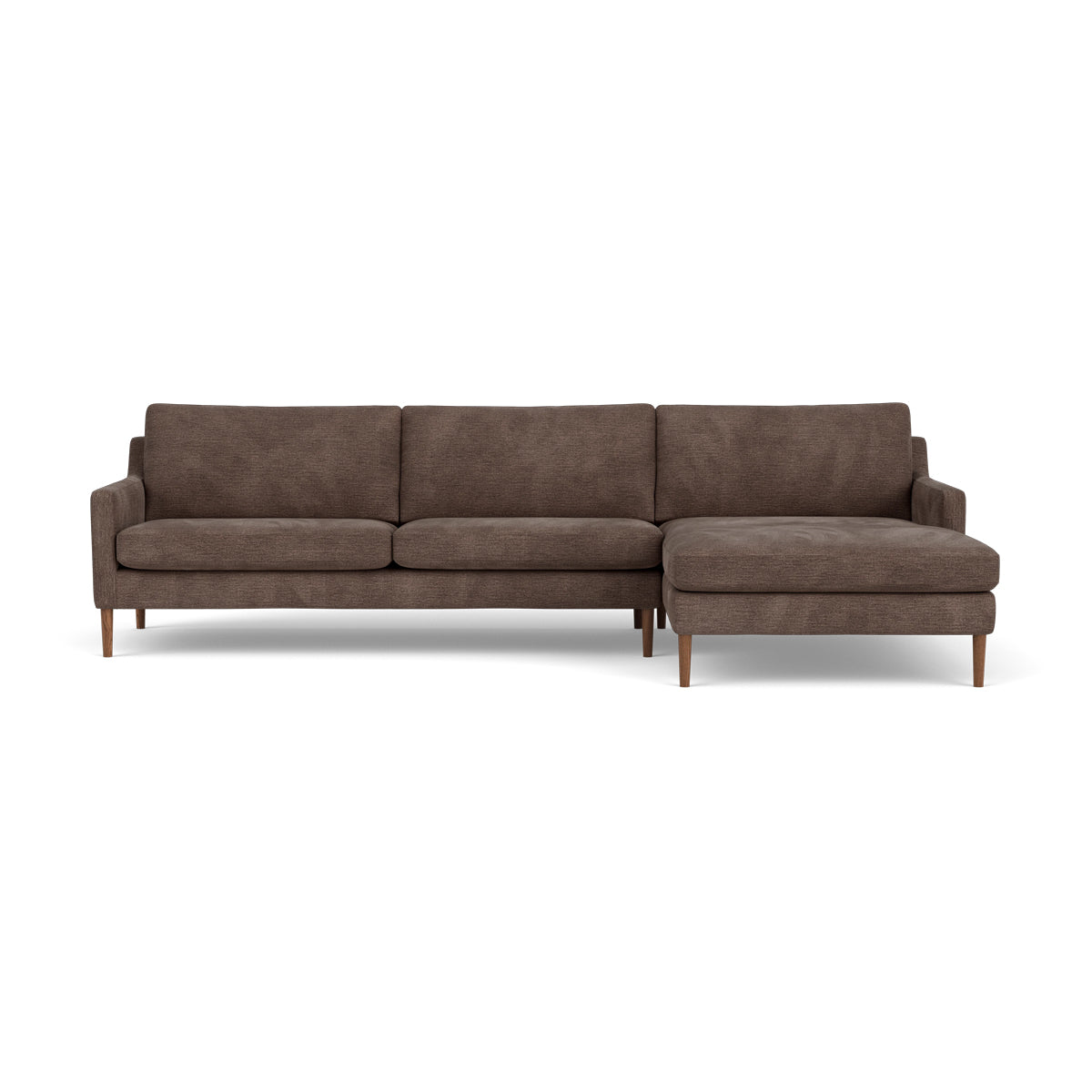 Astha Fabric Right Chaise Sofa - Modern Upholstered Sectional Couch for Living Room, Lounge & Small Spaces