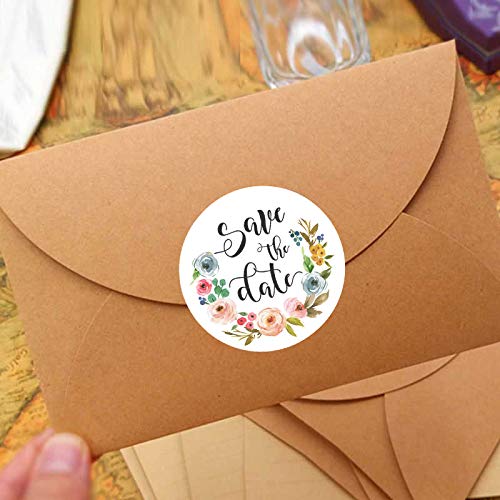 120PCS Save The Date Wedding Stickers - Elegant Wedding Favor Labels for Invitations, Envelopes & Bridal Showers - Perfect for DIY Wedding Decor & Stationery