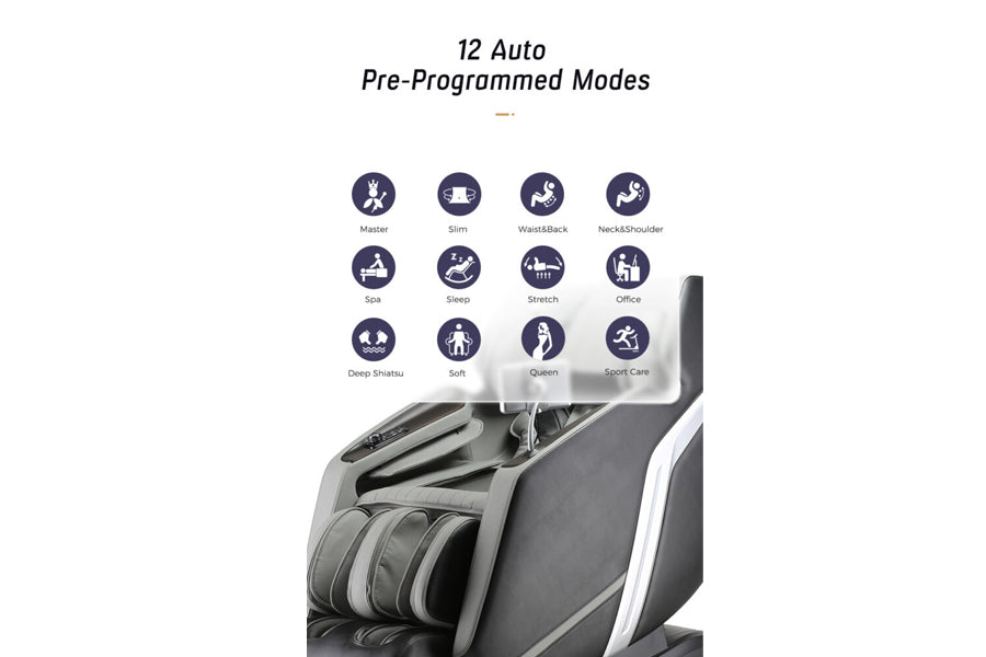 Lifesmart Nova 4D Zero Gravity Full Body Massage Chair with Heat Therapy - Recliner for Home, Office & Relaxation - Perfect for Stress Relief & Muscle Recovery (Summer Sale)