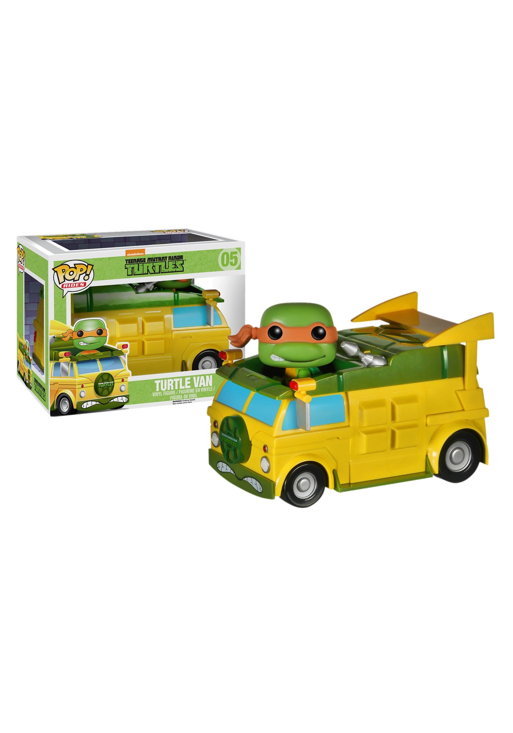 Funko POP Rides: Teenage Mutant Ninja Turtles TMNT Turtle Van Collectible Toy Figure - Perfect for TMNT Fans, Action Figure Collectors, and Home Decor Display