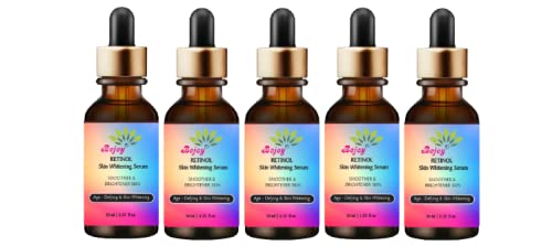 Bejoy Retinol Face Serum with Glutathione & Hyaluronic Acid - Anti-Aging, Brightening & Hydrating Facial Treatment with Green Tea & Geranium Oil (150ml) for Younger, Clearer Skin | Day & Night Skincare Routine
