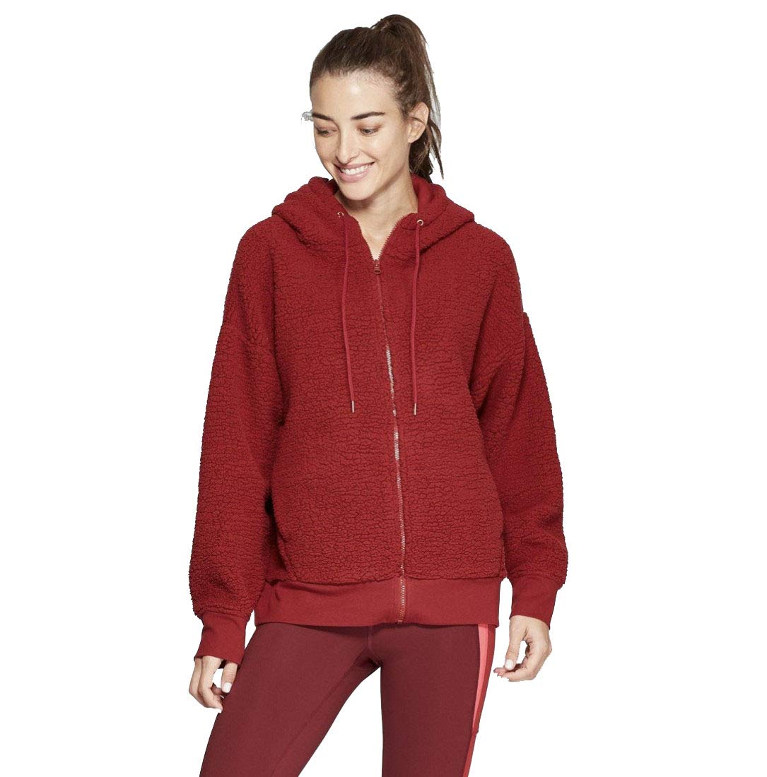 Champion C9 Women's Fleece Full Zip Track Jacket - Soft Sherpa Lined Workout Jacket for Running, Yoga & Gym Training - Perfect for Cold Weather Outdoor Activities