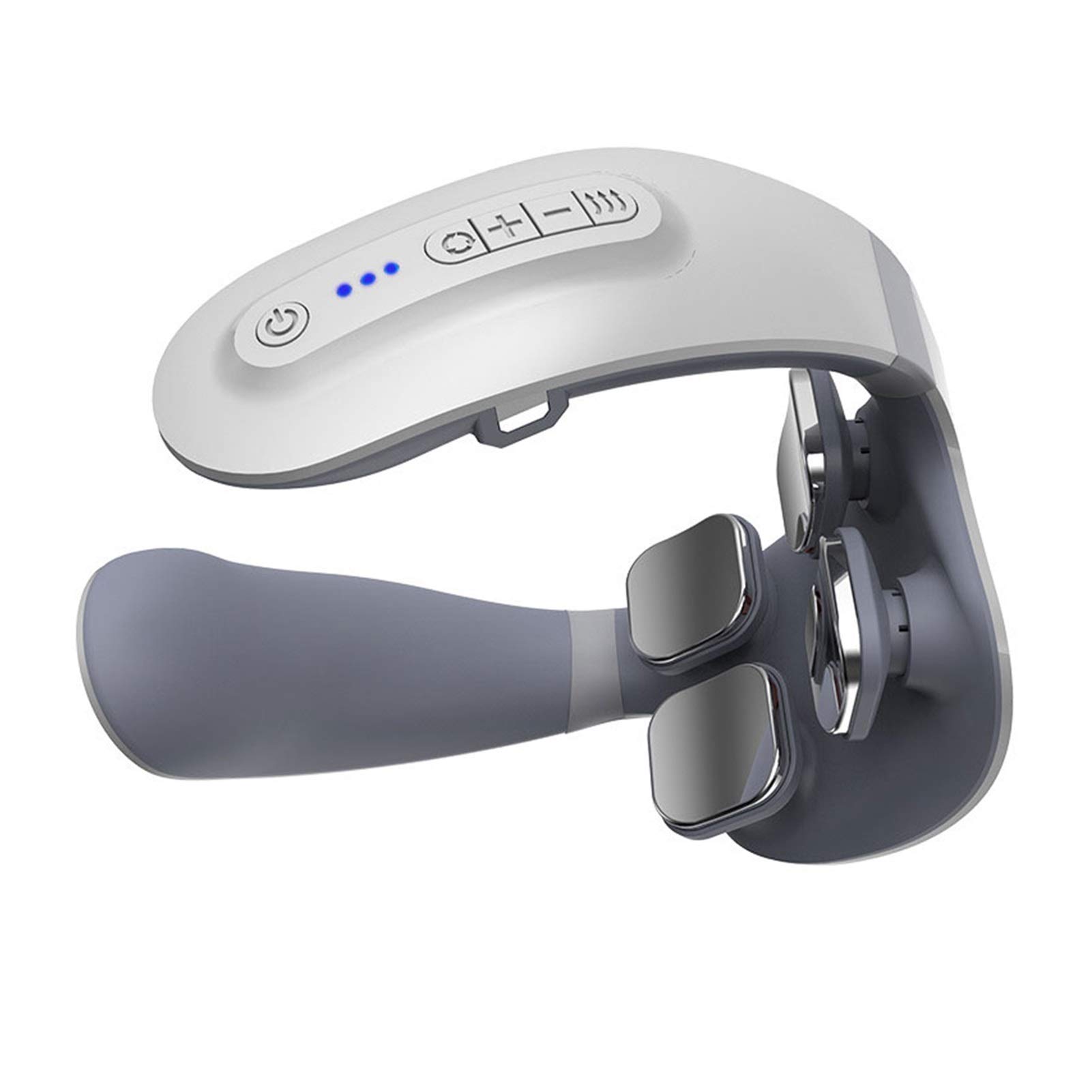 HHWKSJ Cordless Neck Massager with Heat - 6 Modes & 18 Levels Deep Tissue Massage for Pain Relief, Portable Electric Massager for Shoulder & Back - Perfect for Office, Travel & Home Relaxation