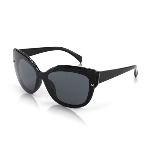 001 Bright Black Frame/ Black Gray Lens