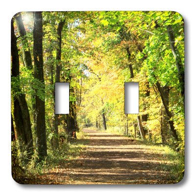 3D Printed Trees Path Canopy Toggle Switch - Green, Yellow & Brown | Decorative Switch Cover for Home, Office & DIY Projects