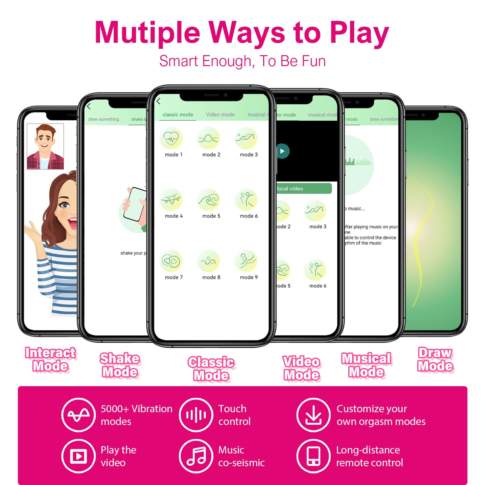 Upgrade Remote Control Vibrator for Women - Soft & Quiet Rechargeable Adult Sex Toy with Phone App, Couples Vibrating Toy for Men & Women | Perfect for Long Distance Play, Solo Use & Partner Fun
