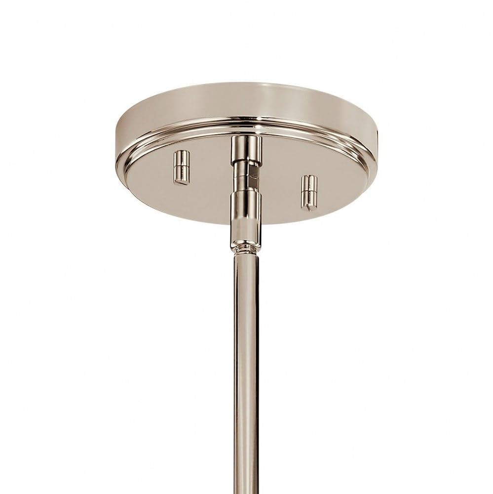 Kichler Kimrose 3-Light Chandelier with Clear Fluted Glass - Polished Nickel & Satin Nickel Finish | Elegant Dining Room & Bedroom Lighting Fixture