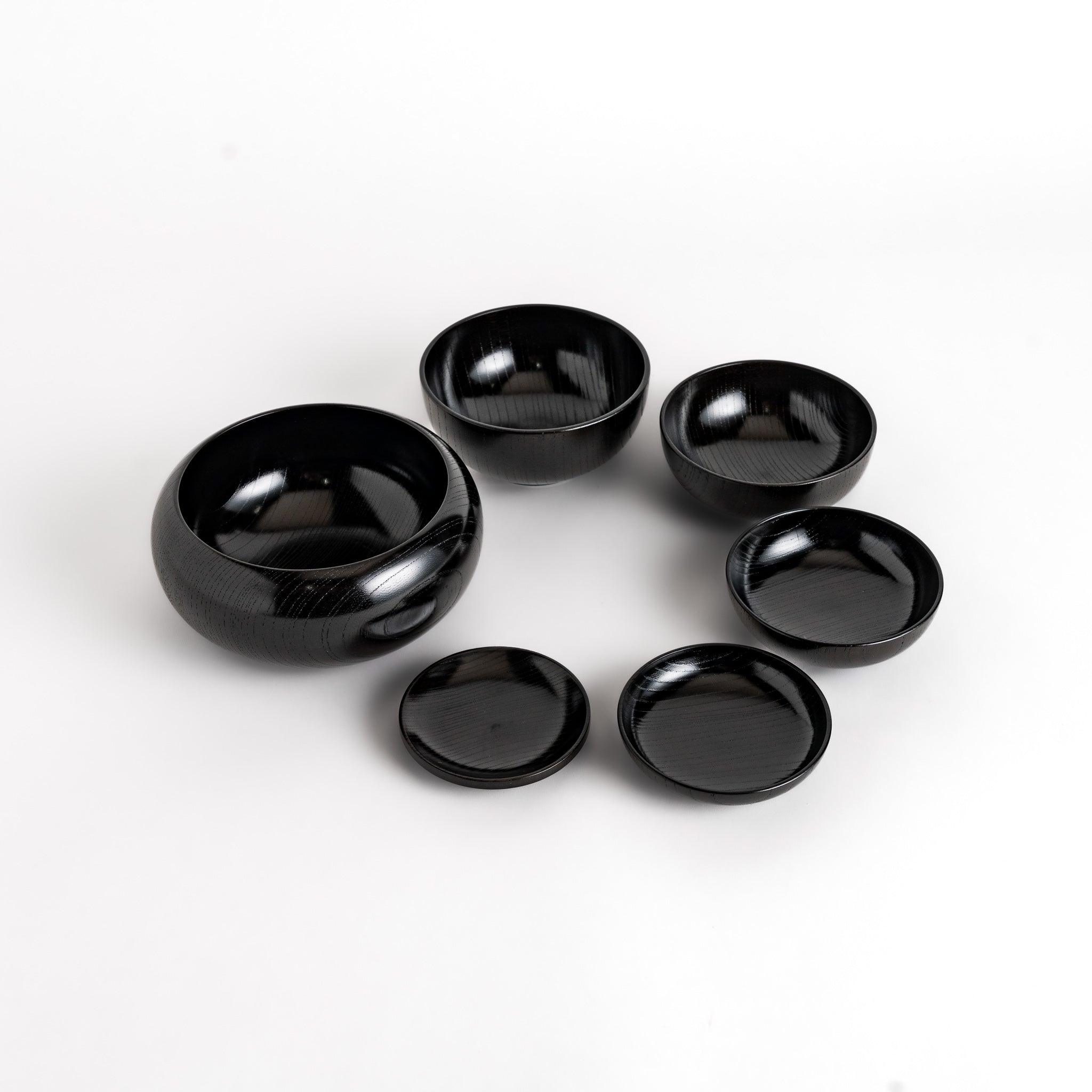 Premium Black Lacquered Oryoki Bowl Set - Traditional Japanese Zen Meditation & Mindful Eating - Perfect for Buddhist Temples, Tea Ceremonies & Home Dining