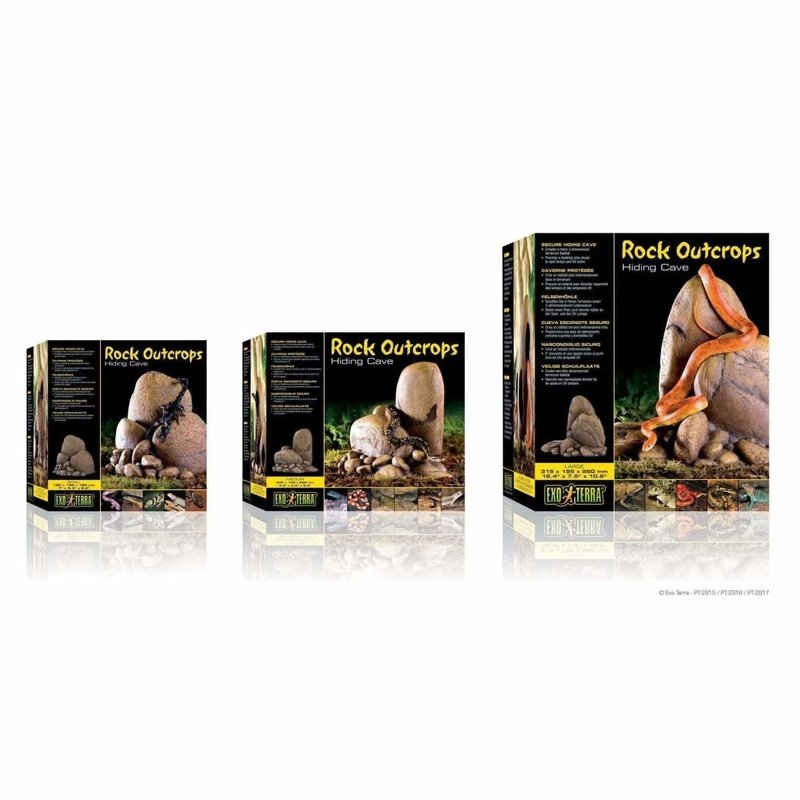 Exo Terra Rock Outcrops Hiding Cave - Natural Reptile Hideout for Lizards, Snakes & Amphibians - Perfect for Terrariums, Vivariums & Reptile Habitats