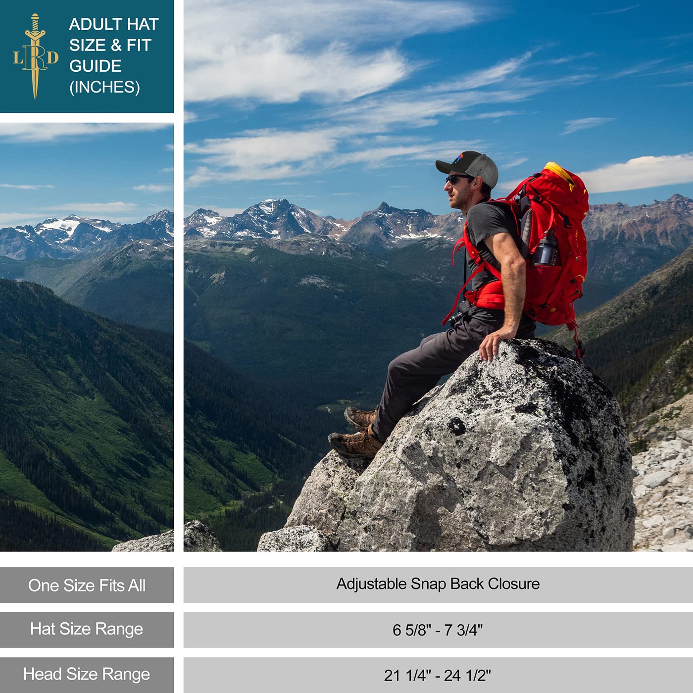 HDE Men's Performance Outdoor Snapback Trucker Hat - Breathable Mesh Back for Hiking, Camping & Adventure Activities