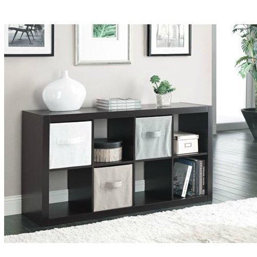 Better Homes and Gardens 8-Cube Storage Organizer Shelf - Espresso Finish for Bedroom, Living Room & Office Organization