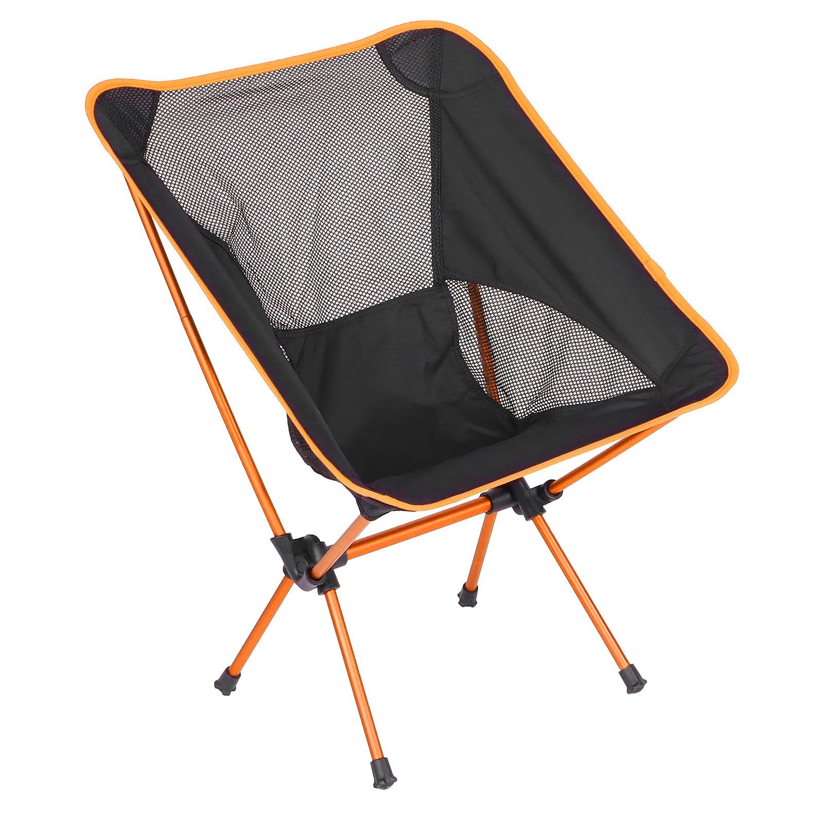 ASixxSix Portable Folding Camping Chair - Lightweight Aluminum Alloy Outdoor Chair with Storage Bag, Waterproof & Breathable for Beach, Fishing, Backpacking, Picnic, Travel & BBQ (Orange) | Perfect for Outdoor Adventures, Camping Trips and Backyard Relaxation