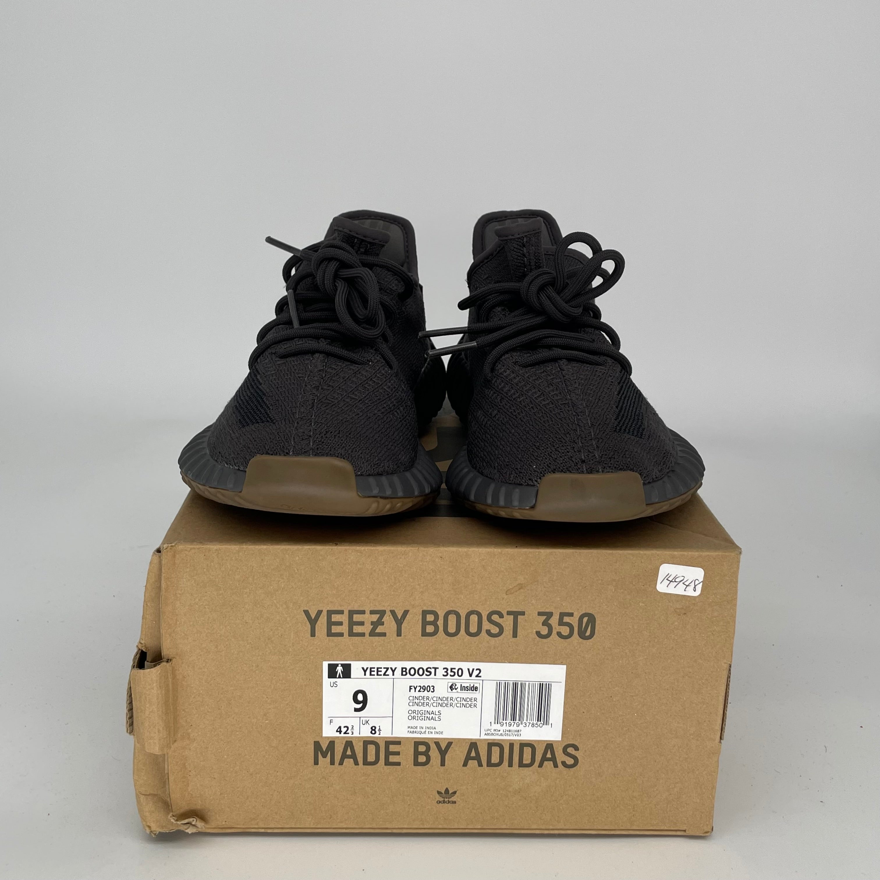 Adidas Yeezy Boost 350 V2 Cinder - Men's Size 9 Sneakers FY2903 | Comfortable Running Shoes for Gym, Casual Wear & Street Style