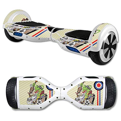 Premium Carbon Fiber Skin for Self Balancing Scooter & Hoverboard - Durable Protective Cover with Textured Finish | Easy to Apply & Remove | Made in USA | Perfect for Commuting, Campus Travel & Urban Adventures