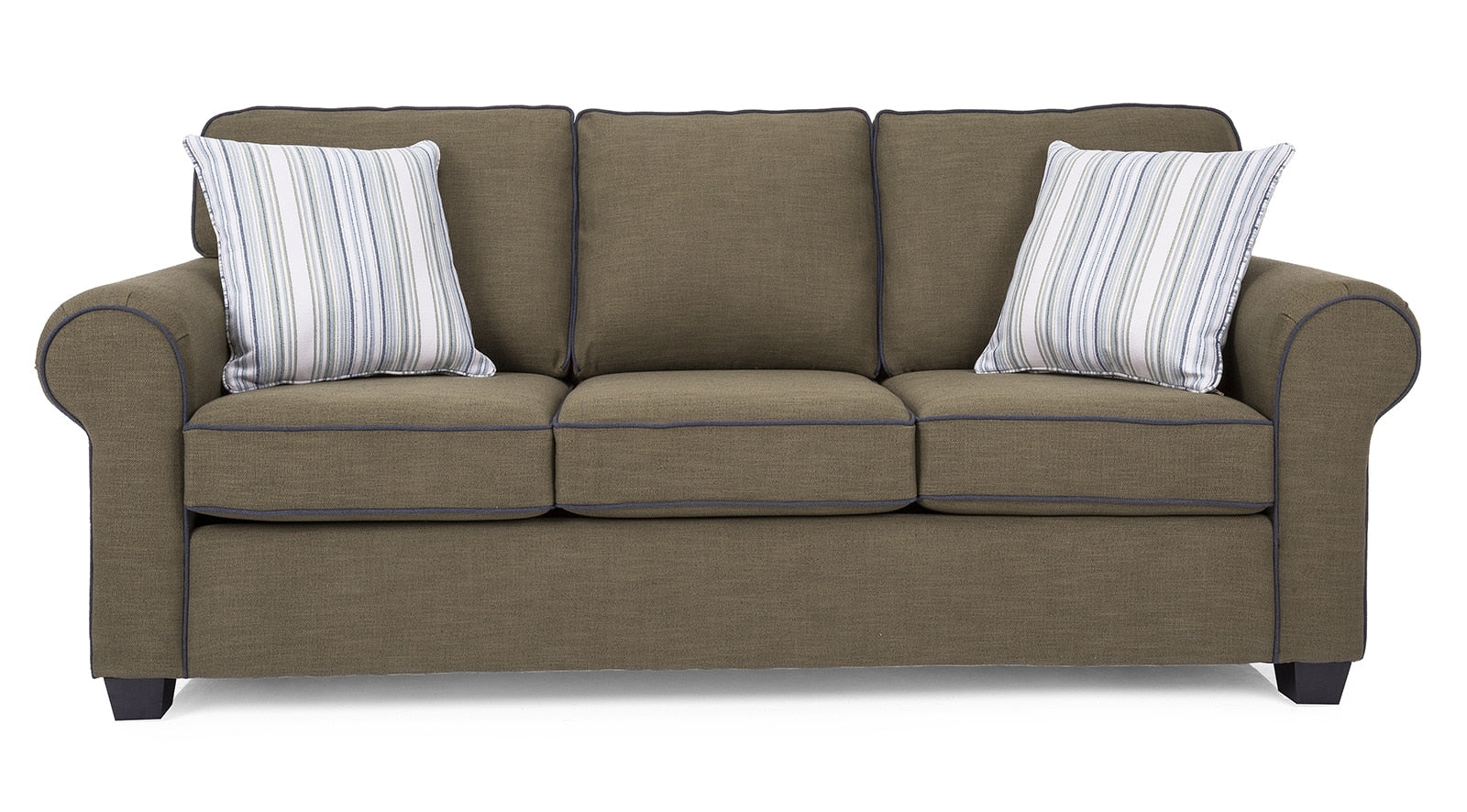 Classic Round Arm Sofa Collection - Modern Living Room Furniture for Home & Office - Comfortable Upholstered Couch with Soft Fabric - Perfect for Lounge, Family Room, and Small Spaces