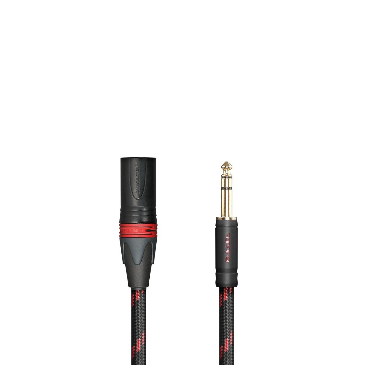 TOPPING TCT2 3 Pin Male XLR to 6.35mm TRS Balanced Audio Cable - High-Quality OCC Copper Wire for Professional Studio Equipment, DJ Mixers, and Live Sound Systems