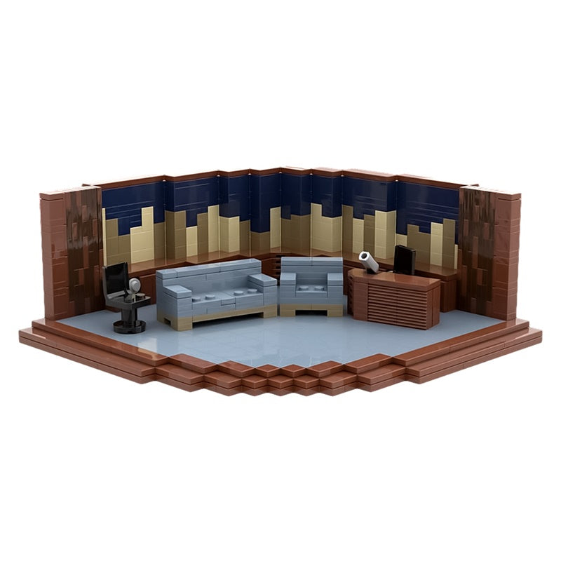 550PCS MOC 152782 The Tonight Show Building Blocks Set - Gobricks Compatible Bricks for Creative Construction - Perfect for TV Show Fans & Home Decor Display
