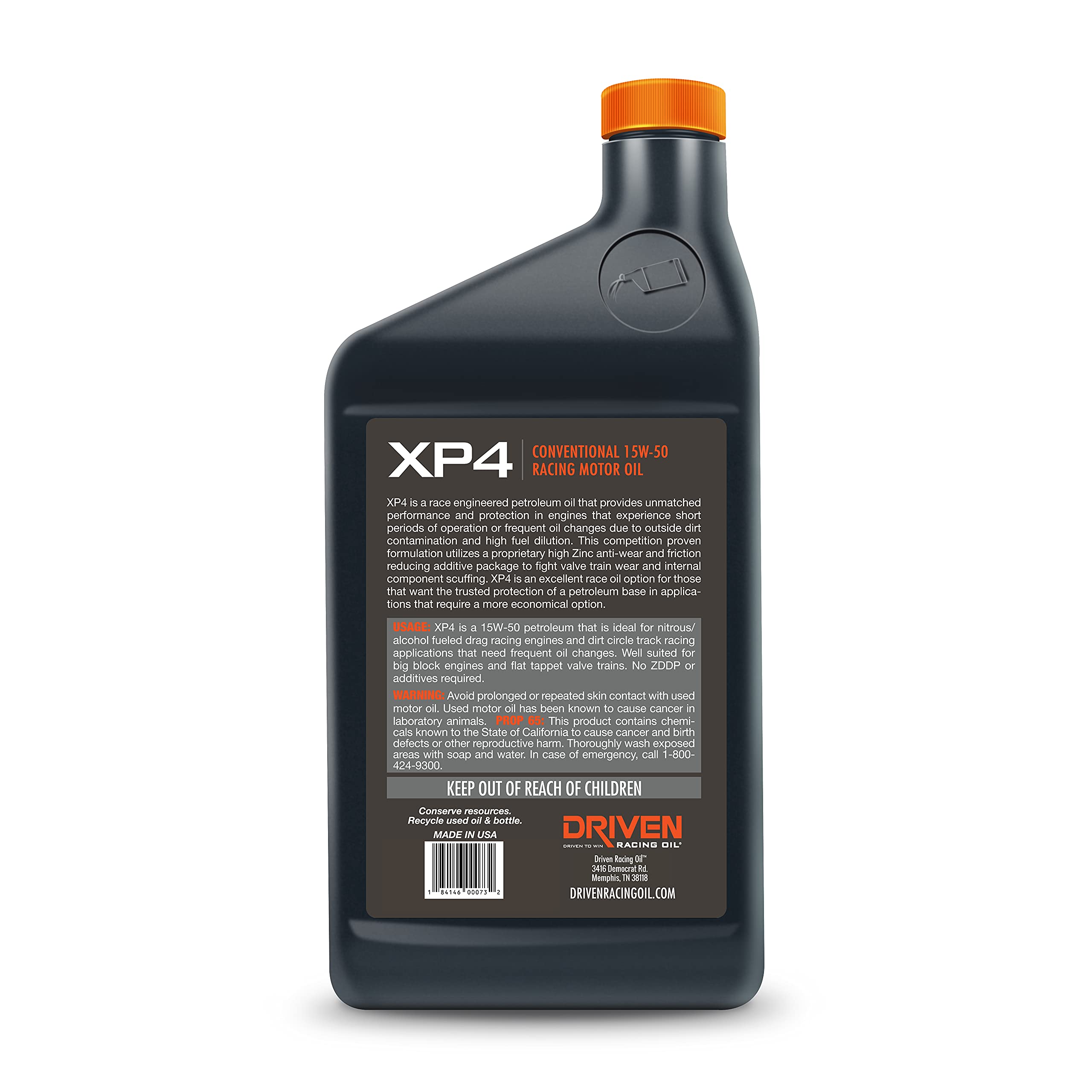 Driven Racing Oil XP4 Synthetic Motor Oil - 12 Quart Case for High Performance Engines | Ideal for Racing, Track Days & High-Performance Street Use